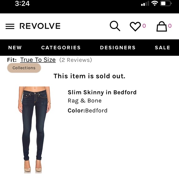 rag & bone Denim - rag & bone Mid Rise Skinny Ankle Stretch  Jeans In Bedford Wash Size 26